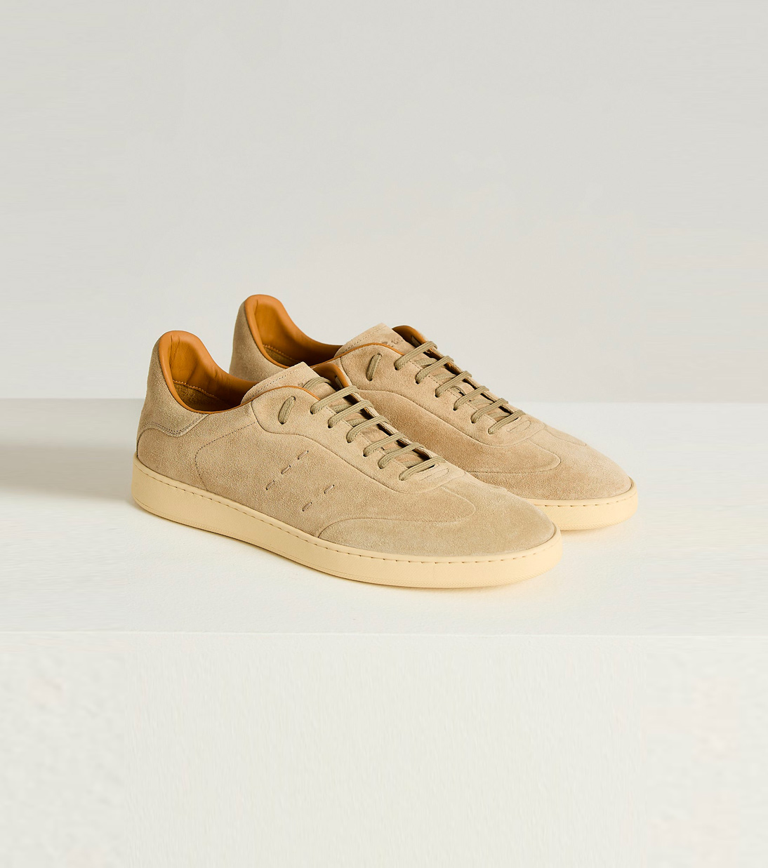 Kiton SUEDE CALFSKIN SAND SNEAKERS